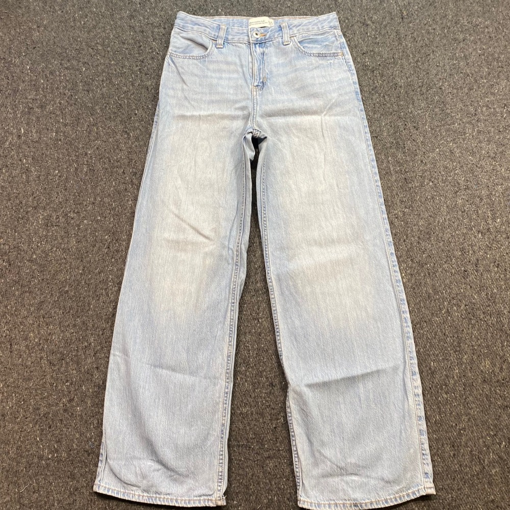 Abercrombie Kids High Rise Ultrawide Leg Jean Sz 14 Girls Blue Skater Streetwear